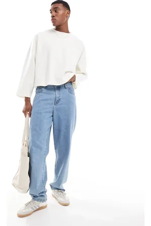 ASOS Oversized cropped lightweight sweatshirt in neppy