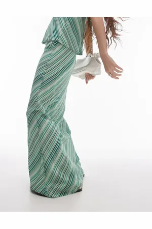 Topshop Georgette maxi skirt in diagonal stripe