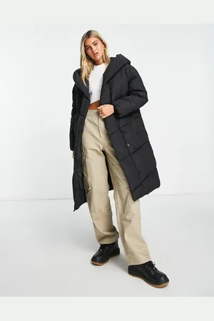 Noisy May Longline padded coat with hood in