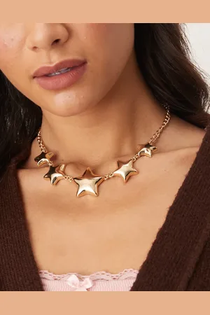 DesignB London Statement gradient star necklace in