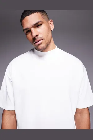 ASOS Heavyweight oversized high neck t-shirt 240gsm in