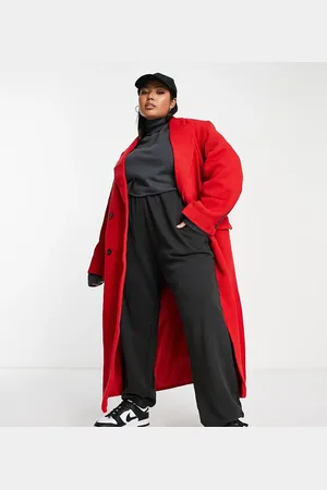 ASOS ASOS DESIGN Curve twill dad wool mix coat in