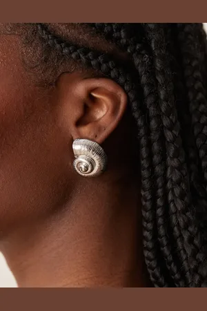 ASOS Stud earrings with shell detail in tone
