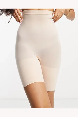 Spanx Sculpt Seamless Power high-waisted mid-thigh short in beige