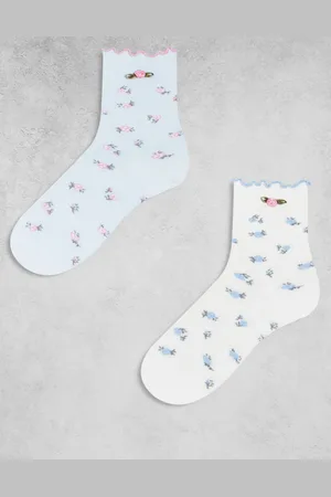Boux Avenue Ditsy floral 2 pack ankle sock in