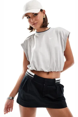 Nike NSW Collection Jacquard cropped jersey top in
