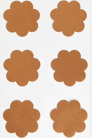 Fashionkilla Adhesive 3 pack nipple covers in tan