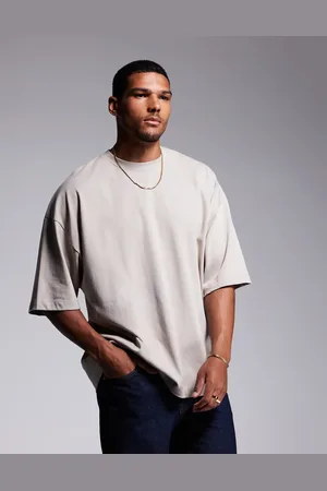 ASOS Heavyweight extreme oversized t-shirt 240gsm in stone