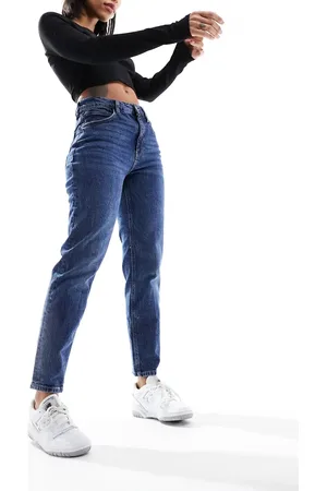 MANGO Relaxed mom jeans in washed
