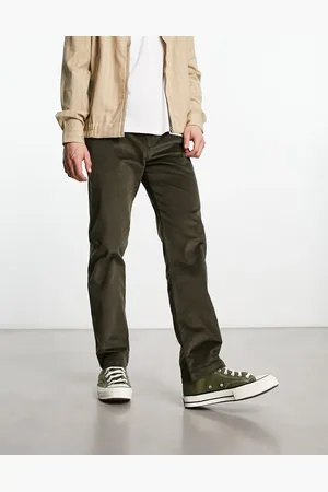 River Island Relaxed cord trousers in khaki