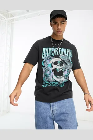 JACK & JONES Originals oversized t-shirt with unforgiven print in washed