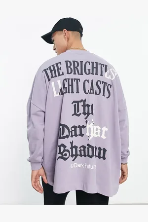 ASOS ASOS Dark Future extreme oversized sweatshirt with back gothic slogan print in