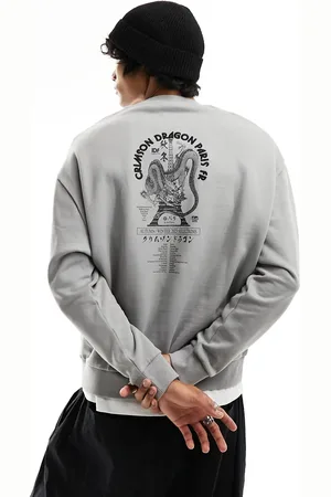 ASOS Oversized sweatshirt in with souvenir front & back print