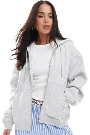 Weekday Essence standard zip hoodie in
