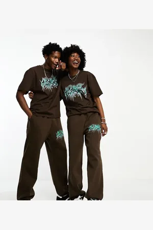 Weekday Unisex co-ord graphic joggers in exclusive to ASOS