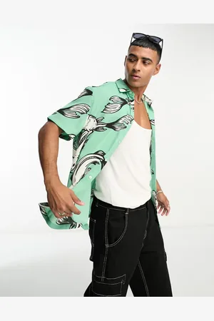 ASOS Relaxed shirt in fish print