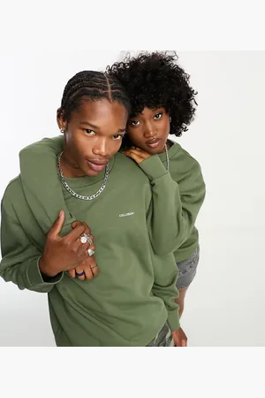 COLLUSION Unisex logo sweat in khaki