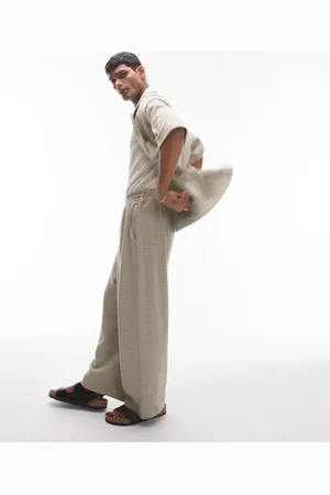 Topman Baggy fit fit jogger with textured jacquard in sage