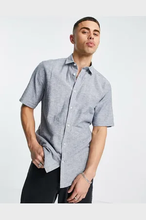 Only & Sons Short sleeve linen blend shirt in