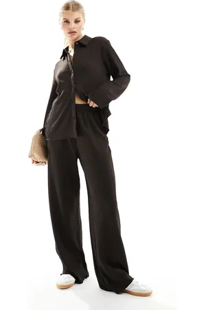 VERO MODA Textured jersey trouser co-ord in deep