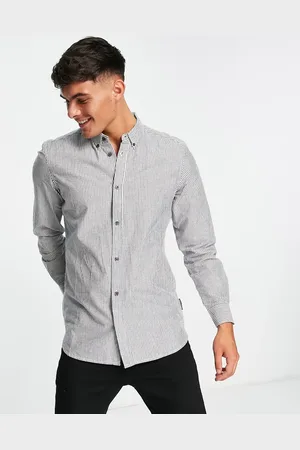 French Connection Long sleeve stripe shirt in marine