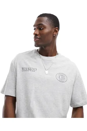 JACK & JONES Oversized t-shirt with weekend print in marl