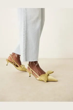 ASOS Sunshine kitten heel slingback shoes in