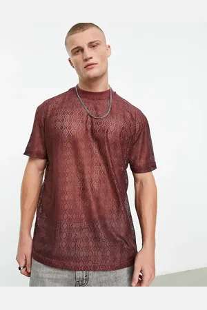 ASOS Relaxed t-shirt in dark knitted texture