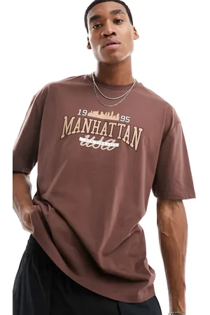 ASOS Oversized t-shirt in with collegiate front print