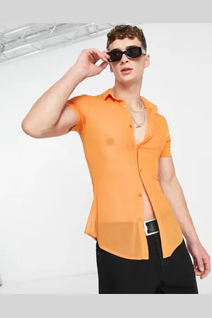 ASOS Super skinny mesh shirt in bright