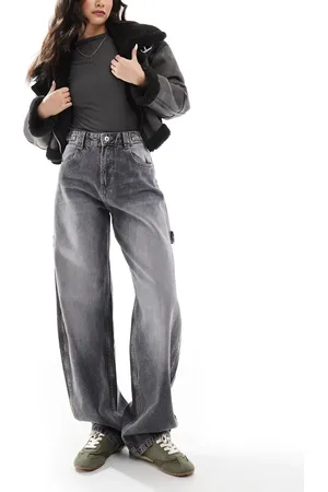 Bershka Adjustable waist carpenter jeans in