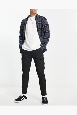 ASOS Tapered smart trousers with cargo pockets in