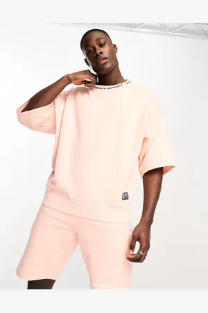 DKNY DKNY Relaxed fit short sleeve sweatshirt in peach