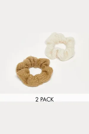 South Beach Knitted scrunchie 2 pack in