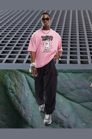 ASOS Oversized t-shirt in with cartoon front print