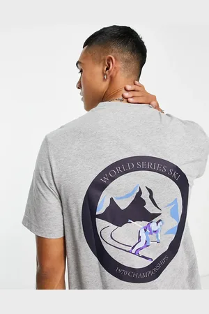 Farah Reggie t-shirt in marl with front and back graphics Exclusive to ASOS