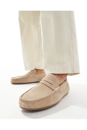 ASOS Driver loafers in stone suede