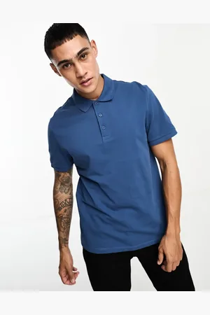 ASOS Pique polo shirt in blue