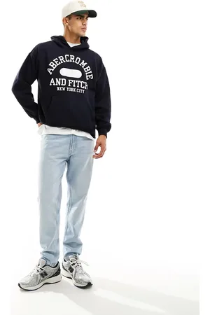 Abercrombie & Fitch Varsity logo oversized hoodie in