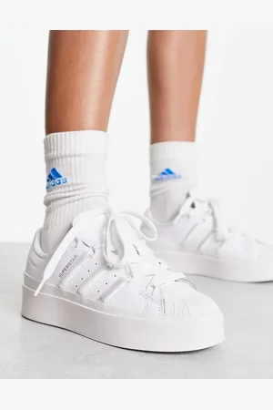 adidas Superstar Bonega platform trainers in clean triple