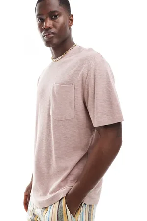 ASOS Relaxed linen look t-shirt with pocket in
