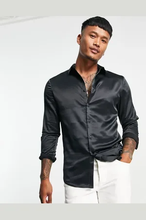 ASOS Skinny satin shirt in