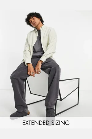 ASOS Extreme oversized dad shirt in stone