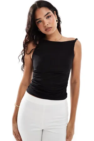 COLLUSION Twist detail off the shoulder top in