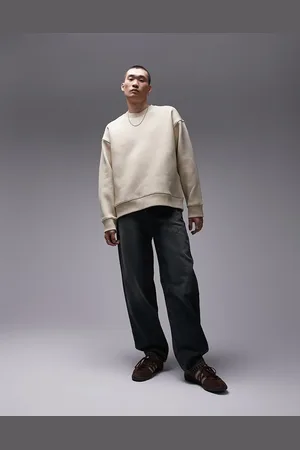 Topman Oversized sweatshirt in stone