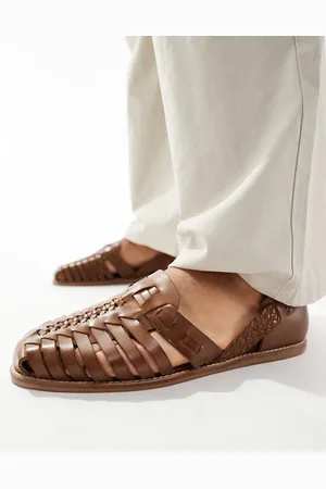 ASOS Fisherman sandal in tan suede
