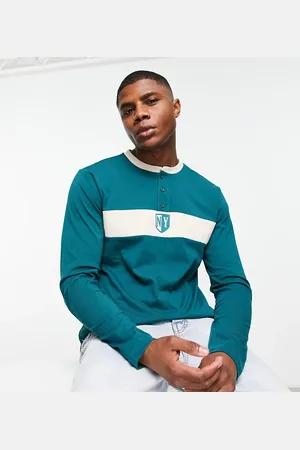 Native Youth Long sleeve placket t-shirt in
