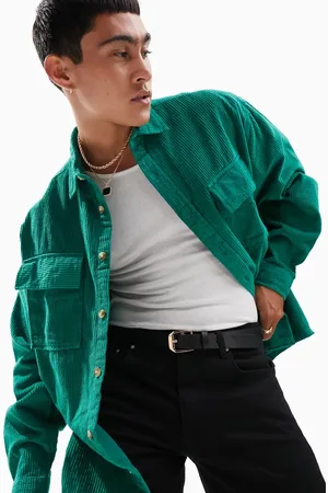 ASOS Boxy oversized shirt in chunky cord