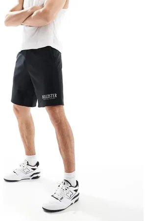 Hollister 9inch tech logo sweat shorts in