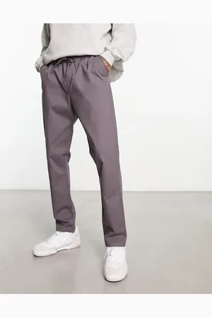 ASOS Tapered chinos in charcoal